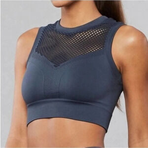 Varley Mesh Detail Sports Bra - Dark Gray